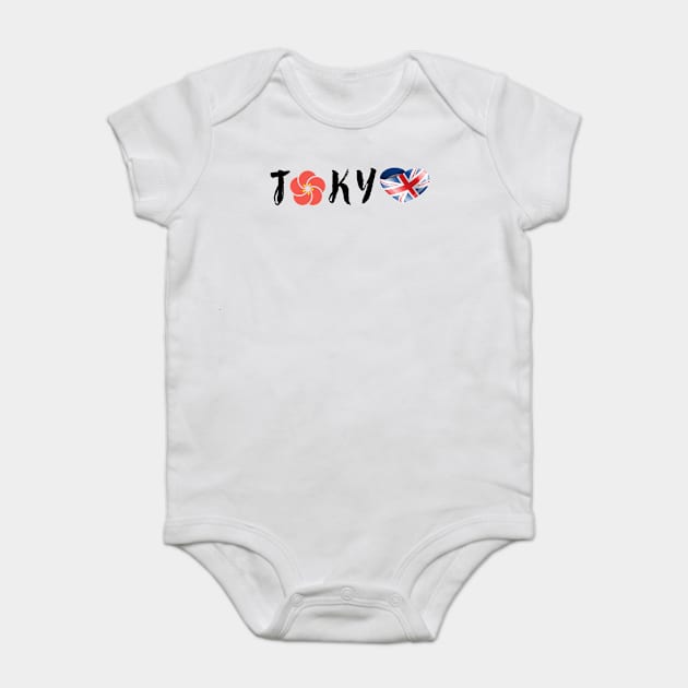 Games in Tokyo: team of United Kingdom Baby Bodysuit by ArtDesignDE